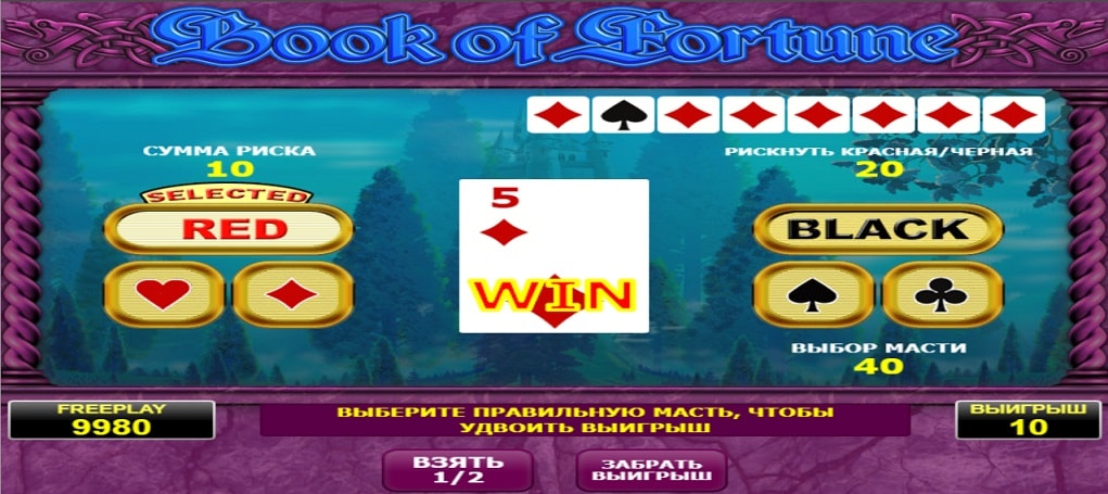 Риск игра в Book of Fortune