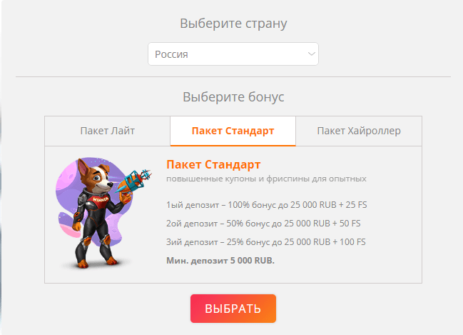 регистрация в казино Слот В